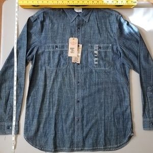 New Dockers Jean Denim Button Up Shirt